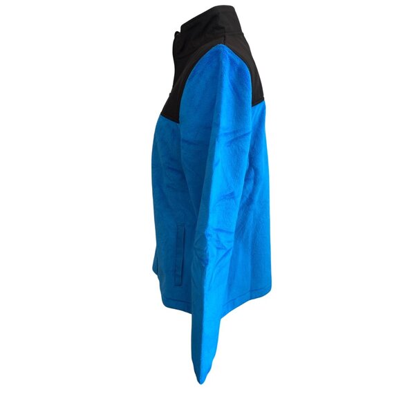 Fila Sport Womens Medium Full-Zip Fleece Jacket Blue & Black With Stand Collar - Picture 3 of 10